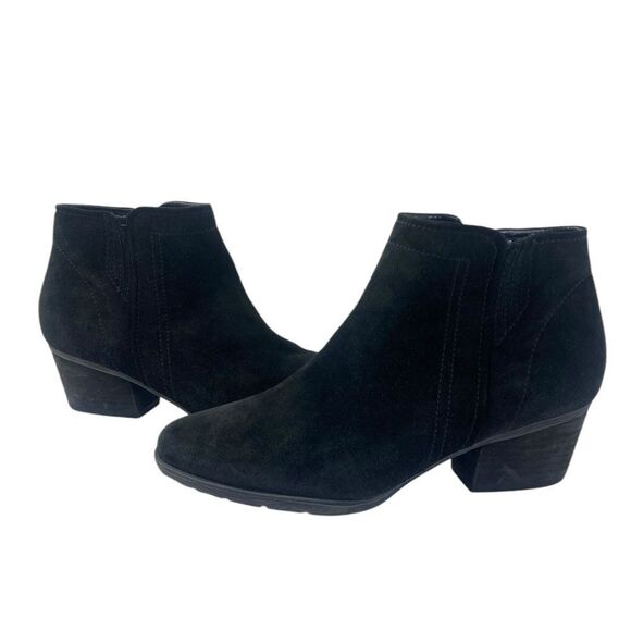 Black Suede Ankle Boots Blondo Waterproof - Picture 1 of 8